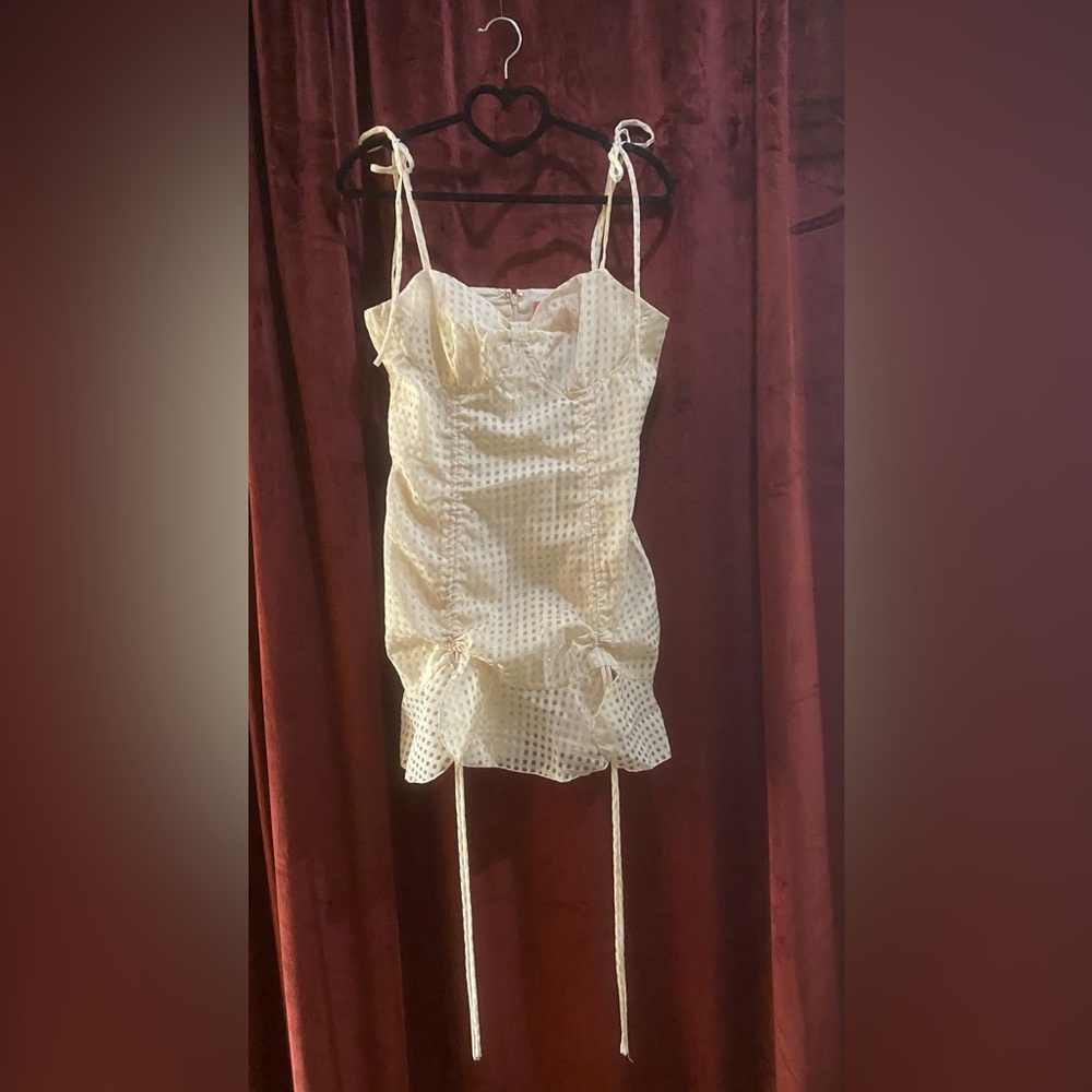 Sugar Thrillz white/cream gingham summer dress